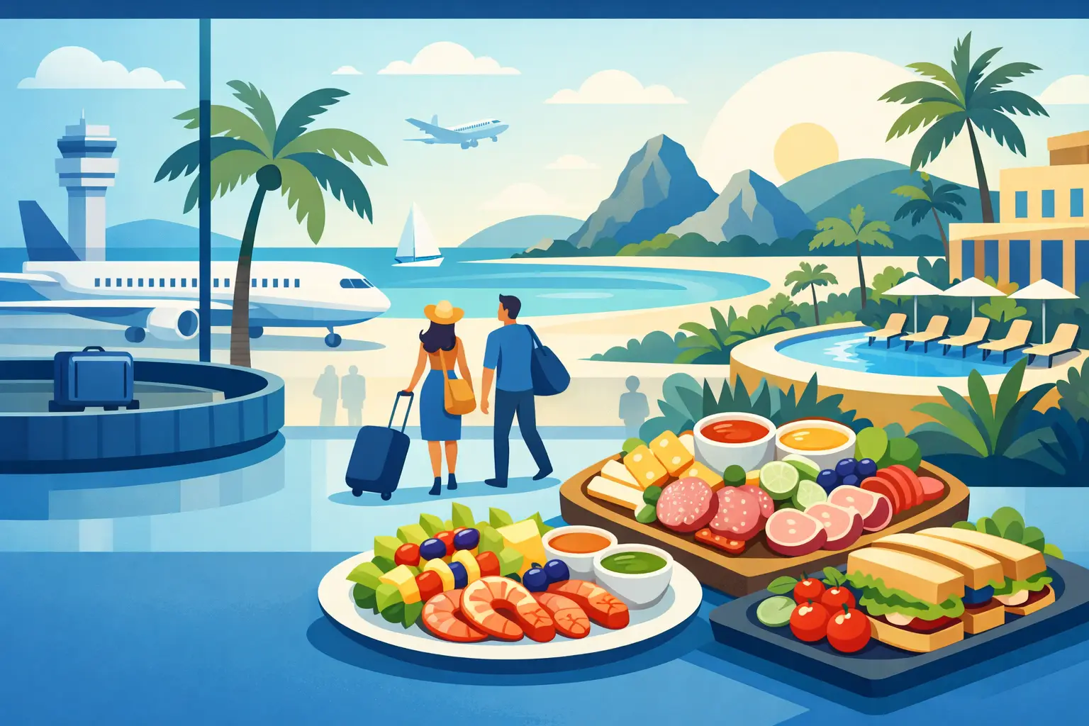 Arrival Food Platters Aruba for Easy Check-In