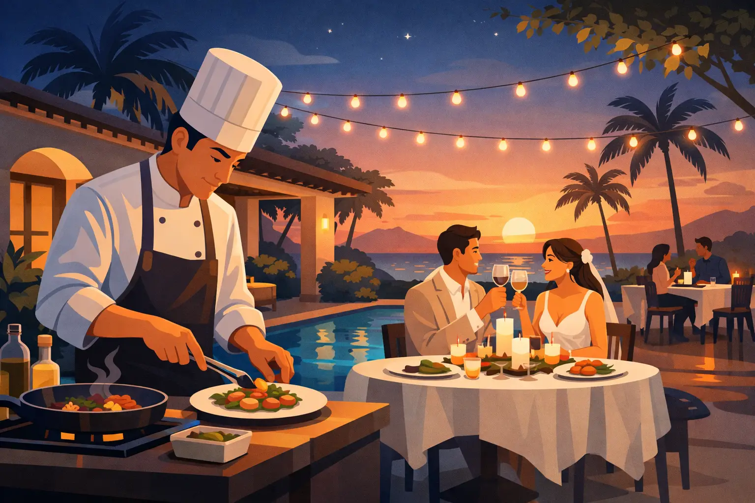 Aruba Wedding Dinner Chef for Your Villa Reception