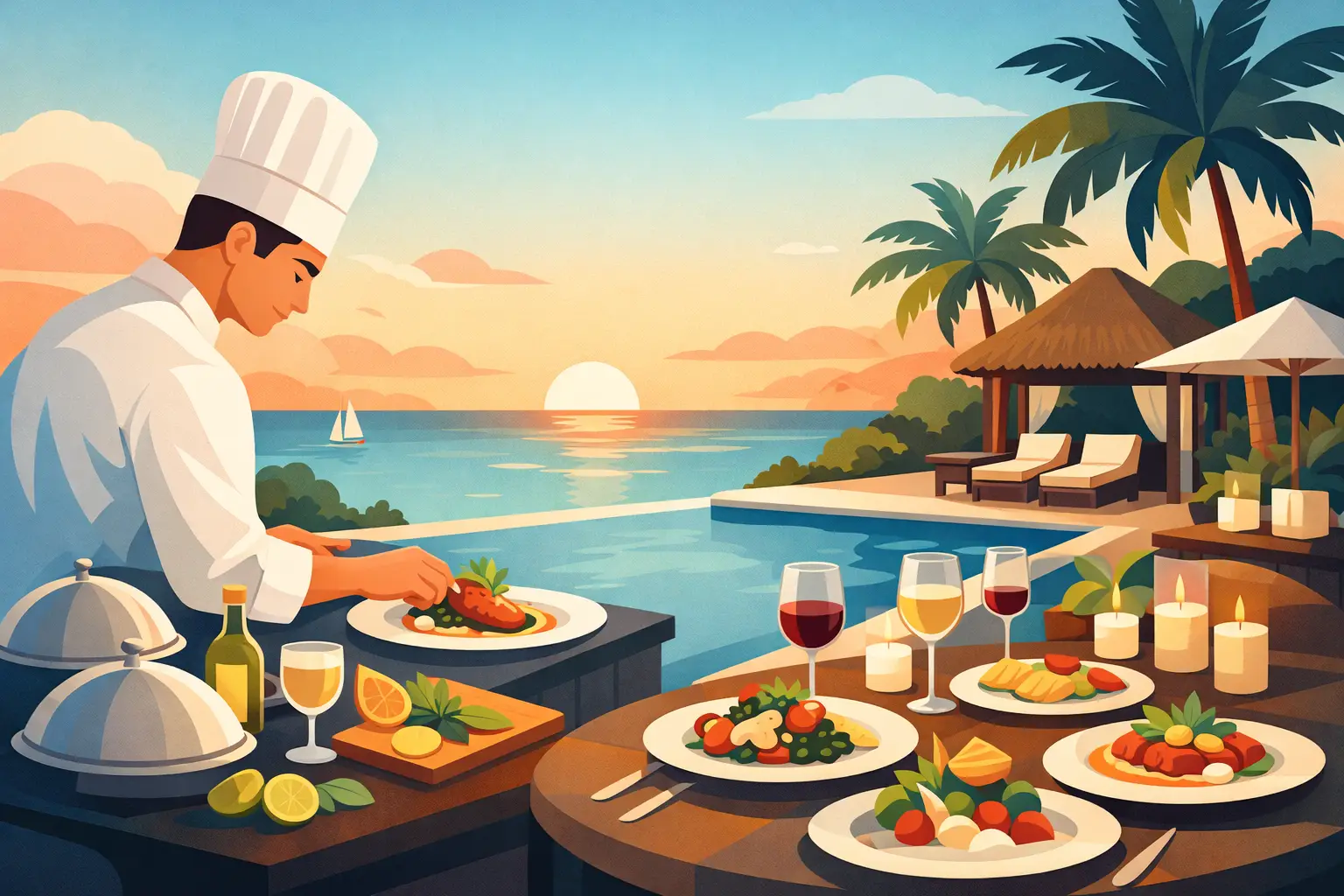 Chef Curated Dinner Menus for Aruba Villas