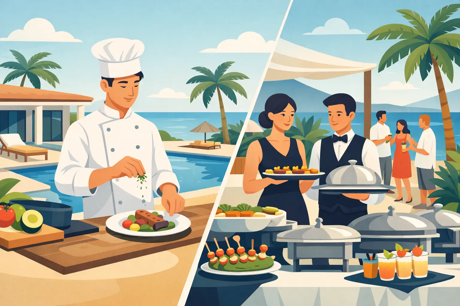 Private Chef Versus Catering for Aruba Villas