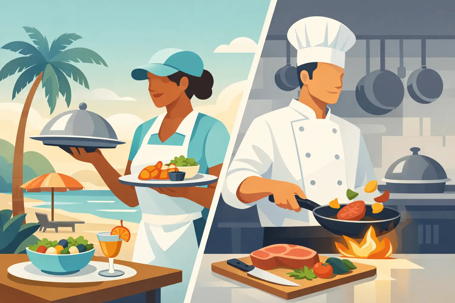Caterer Versus Chef for Your Aruba Stay