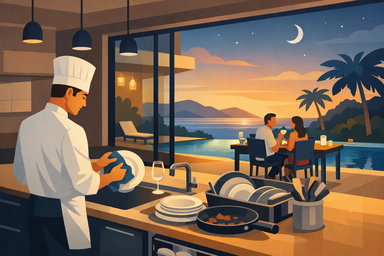 Do Private Chefs Clean Up After Dinner at Villas?