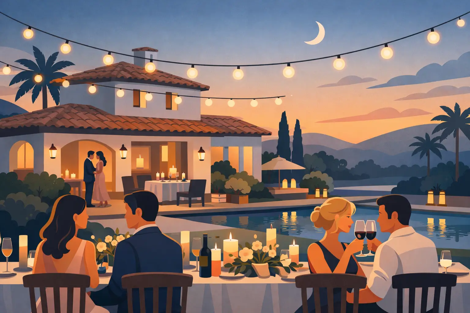How to Organize an Anniversary Dinner at a Villa