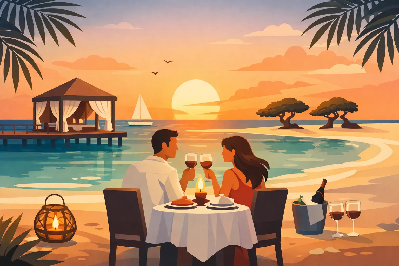 How to Plan an Anniversary Dinner for Two in Aruba