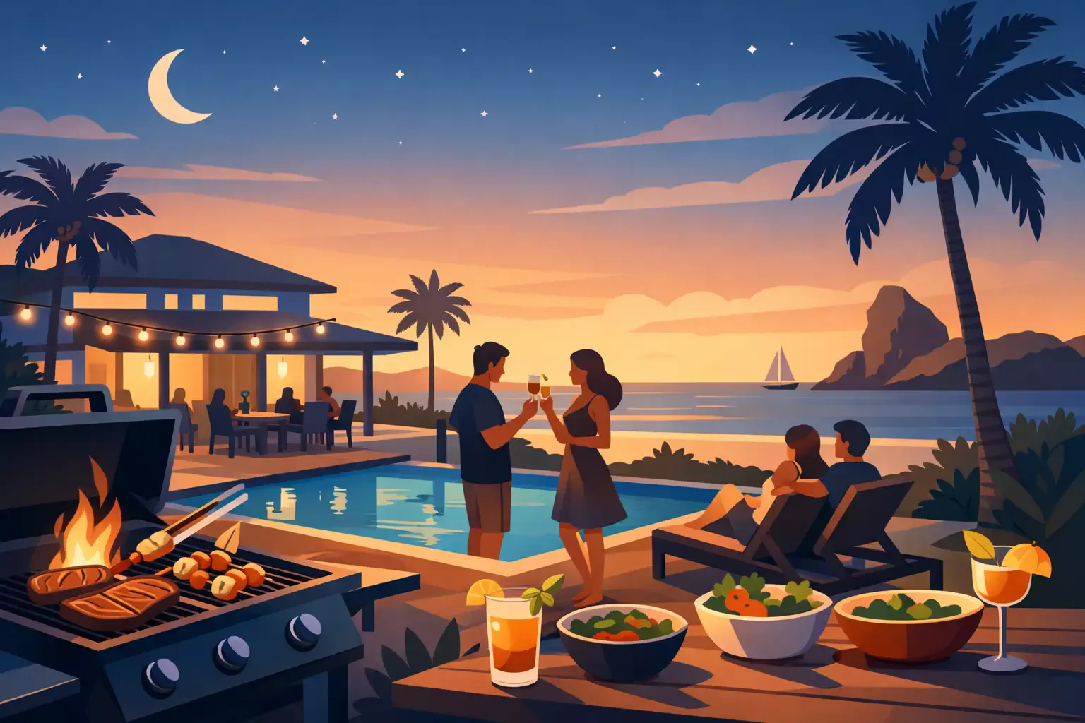 How to Host Villa BBQ for an Effortless Aruba Night