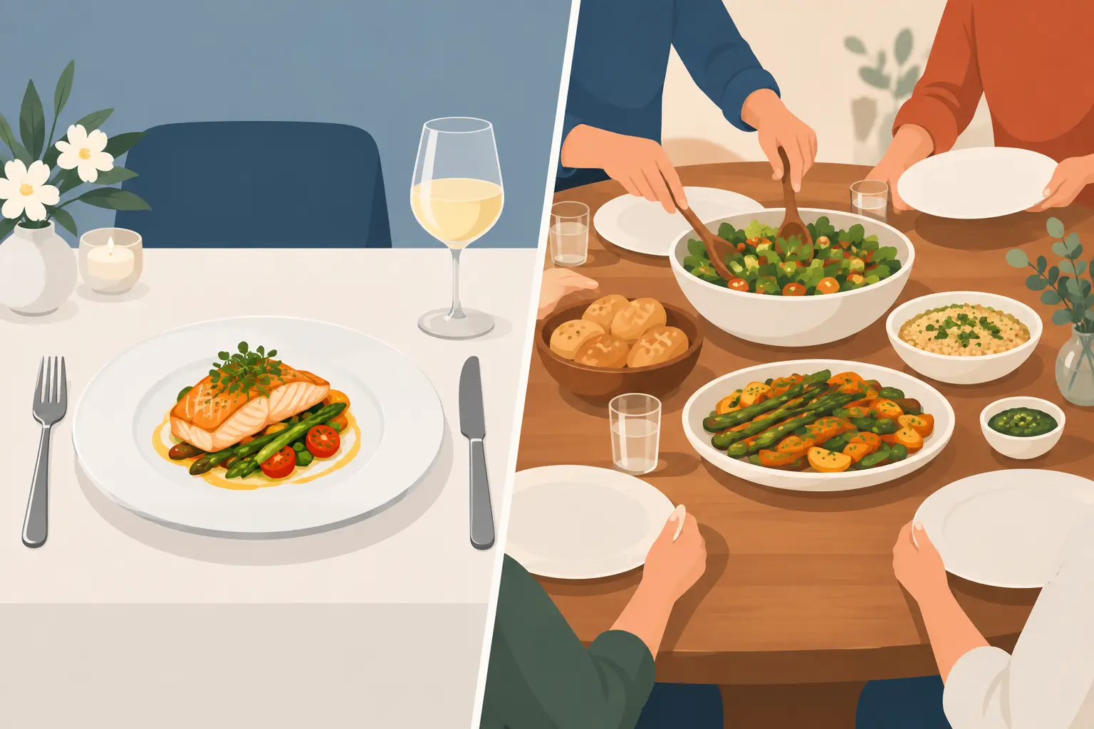 Plated Dinner or Family Style Service: Which Fits?