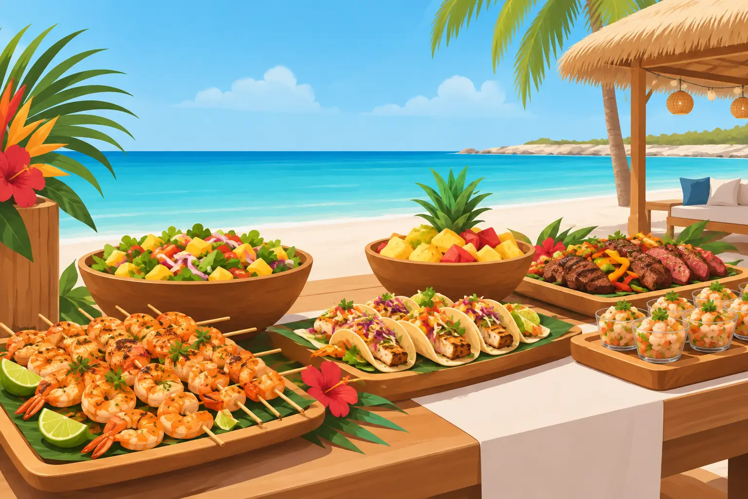 Best Foods for Beach Party Catering in Aruba