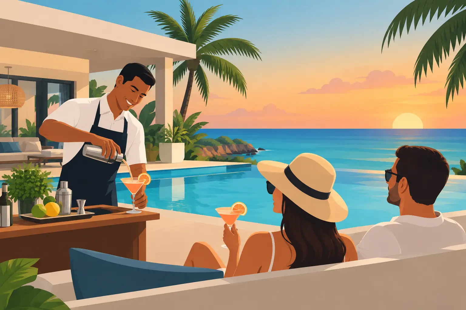 Villa Cocktail Service for Effortless Aruba Nights