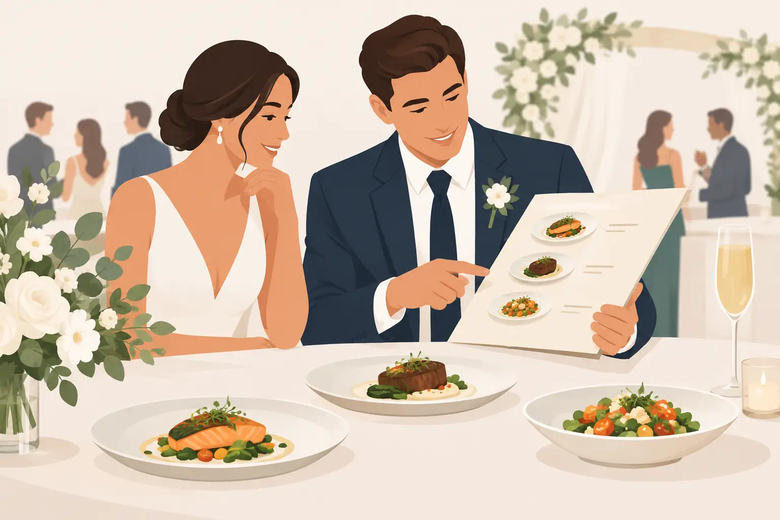 How to Choose a Wedding Menu Guests Remember
